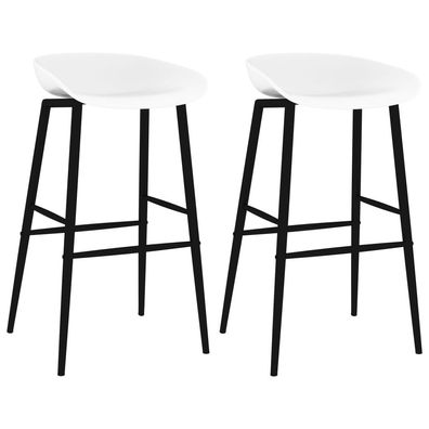 vidaXL Barhocker 2 Stk. Weiß