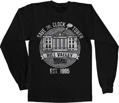 Back to the Future Save The Clock Tower Longsleeve Tee Black