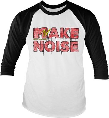 Make Noise MTV Baseball Longsleeve Tee White-Black
