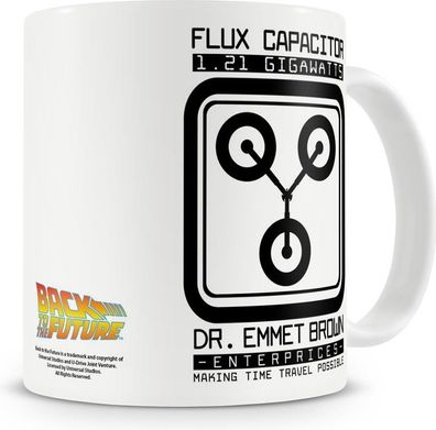 Back to the Future Flux Capacitor Coffee Mug Kaffeebecher White