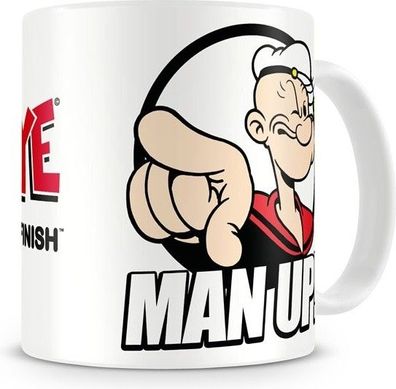Popeye Man Up Coffee Mug Kaffeebecher White