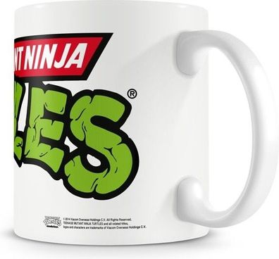 Teenage Mutant Ninja Turtles TMNT Logo Coffee Mug Kaffeebecher White