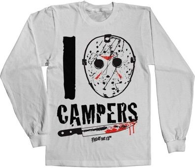 Friday the 13th I Jason Campers Longsleeve Tee White