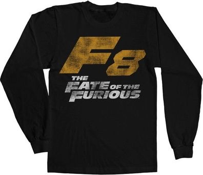 The Fast and the Furious F8 Distressed Logo Longsleeve Tee Black