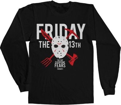 Friday The 13th The Day Everyone Fears Longsleeve Tee Black