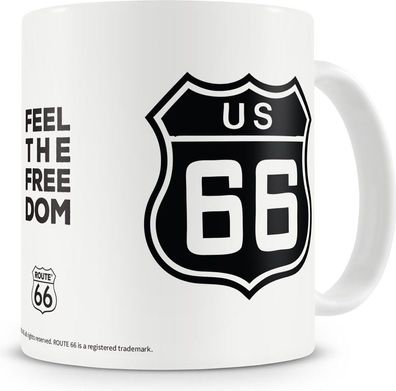 U.S. Route 66 Coffee Mug Kaffeebecher White