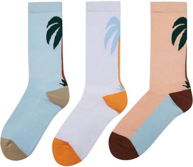 Mister Tee Socken Fancy Palmtree Socks 3-Pack White/ Multicolor