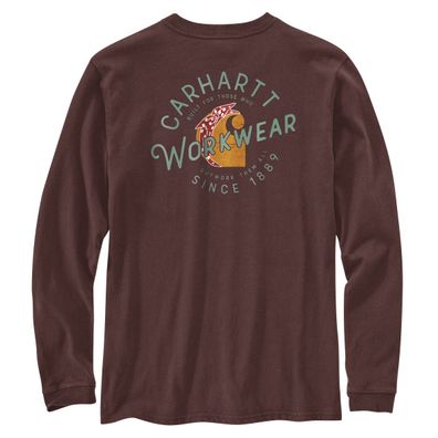 Carhartt Damen Workwear Graphic Pocket T-Shirt Deep Wine