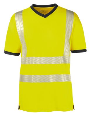 4PROTECT Warnschutz-T-Shirt Miami Leuchtgelb/ Grau
