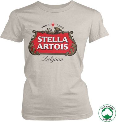 Stella Artois Belgium Logo Organic Girly T-Shirt Damen Off-White