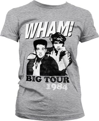 Wham! Big Tour 1984 Girly Tee Damen T-Shirt Heather-Grey