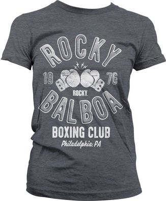 Rocky Balboa Boxing Club Girly Tee Damen T-Shirt Dark-Heather