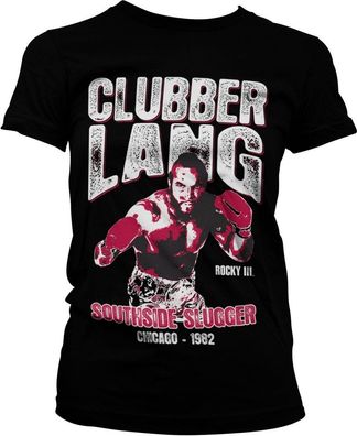 Rocky III Clubber Lang Girly Tee Damen T-Shirt Black