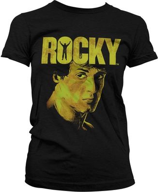 Rocky Sylvester Stallone Girly Tee Damen T-Shirt Black