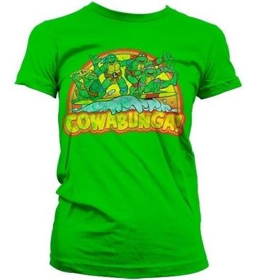 Teenage Mutant Ninja Turtles TMNT Cowabunga Girly T-Shirt Damen Green