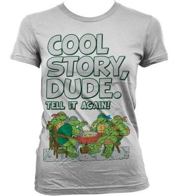 Teenage Mutant Ninja Turtles TMNT Cool Story Dude Girly Tee Damen T-Shirt White
