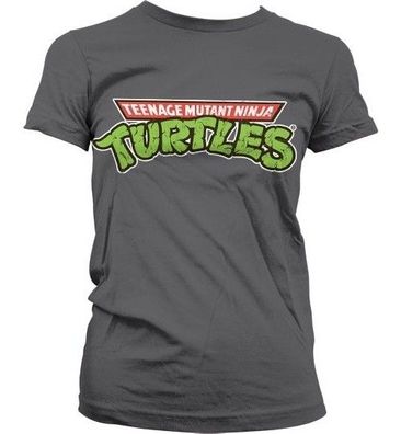 Teenage Mutant Ninja Turtles TMNT Classic Logo Girly T-Shirt Damen Dark-Grey