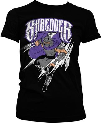 Teenage Mutant Ninja Turtles The Shredder Girly Tee Damen T-Shirt Black
