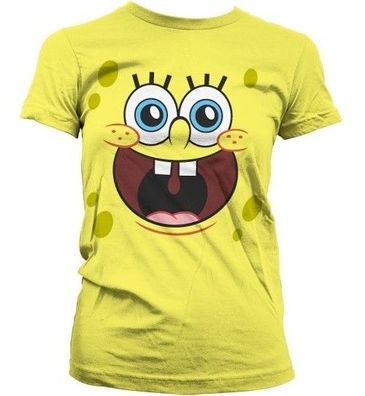 SpongeBob SquarePants Sponge Happy Face Girly T-Shirt Damen Yellow