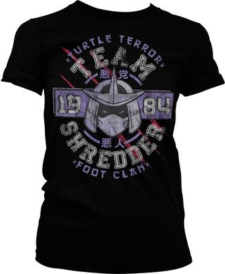 Teenage Mutant Ninja Turtles Team Shredder Girly Tee Damen T-Shirt Black