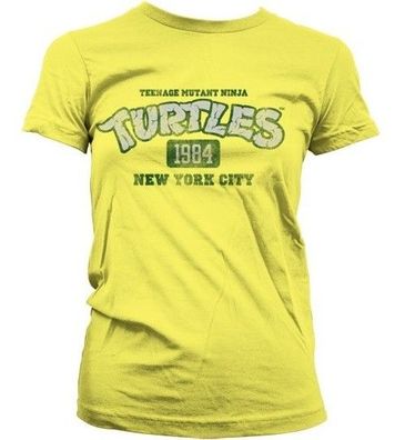 Teenage Mutant Ninja Turtles Turtles NY 1984 Girly T-Shirt Damen Yellow