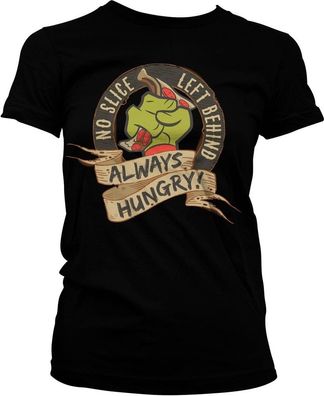 Teenage Mutant Ninja Turtles TMNT No Slice Left Behind Girly Tee Damen T-Shirt Black
