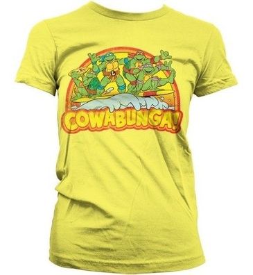 Teenage Mutant Ninja Turtles TMNT Cowabunga Girly T-Shirt Damen Yellow