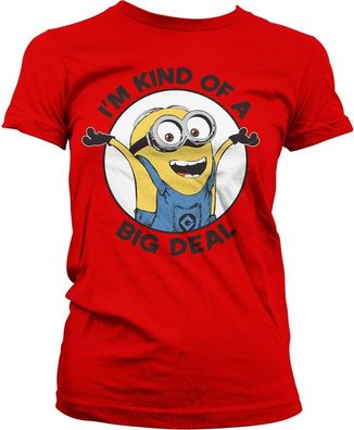 Minions I'm Kind Of A Big Deal Girly Tee Damen T-Shirt Red