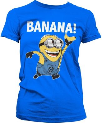 Minions Banana! Girly Tee Damen T-Shirt Blue