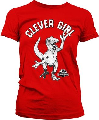 Jurassic Park Clever Girl Girly Tee Damen T-Shirt Red