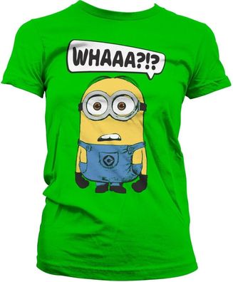 Minions Whaaa?!? Girly Tee Damen T-Shirt Green