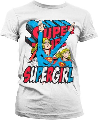 Supergirl Girly Tee Damen T-Shirt White