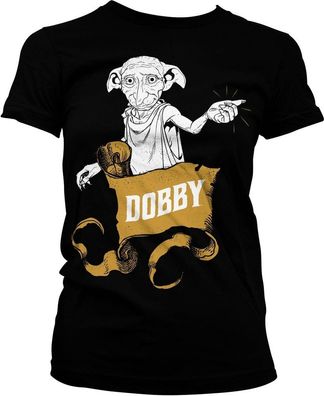 Harry Potter Dobby Girly Tee Damen T-Shirt Black