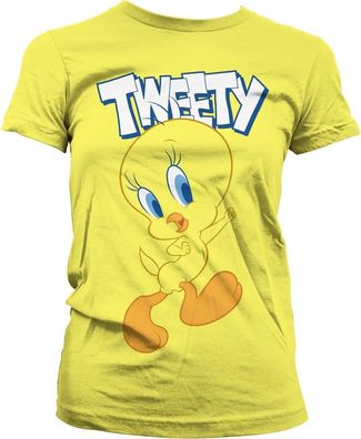 Looney Tunes Tweety Girly Tee Damen T-Shirt Yellow