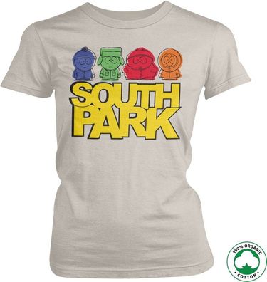 South Park Sketched Organic Girly T-Shirt Damen Off-White