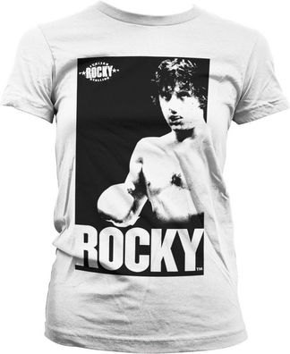 Rocky Vintage Photo Girly Tee Damen T-Shirt White