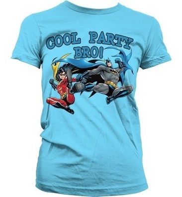 Batman Cool Party Bro! Girly T-Shirt Damen Skyblue