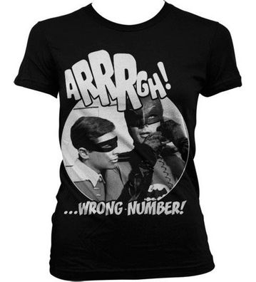 Batman Arrrgh Wrong Number Girly T-Shirt Damen Black