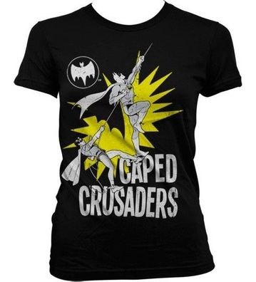 Batman Caped Crusaders Girly T-Shirt Damen Black