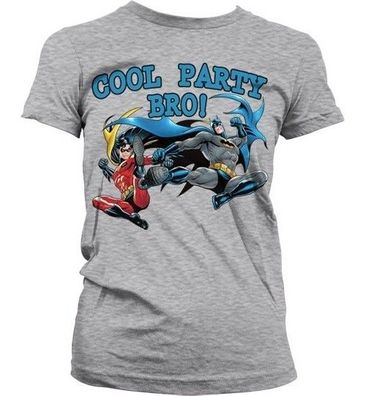 Batman Cool Party Bro! Girly T-Shirt Damen Heather-Grey