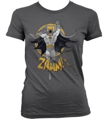 Batman Zamm! Girly T-Shirt Damen Dark-Grey