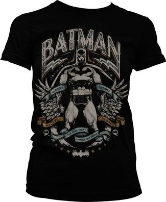 Batman Dark Knight Crusader Girly Tee Damen T-Shirt Black