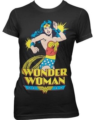 Wonder Woman Girly Tee Damen T-Shirt Black