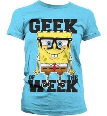 SpongeBob SquarePants Geek Of The Week Girly T-Shirt Damen Skyblue