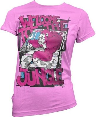 Hybris Welcome To The Jungle Girly T-Shirt Damen Pink