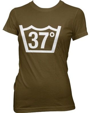 Hybris 37 Celcius Girly Tee Damen T-Shirt Brown