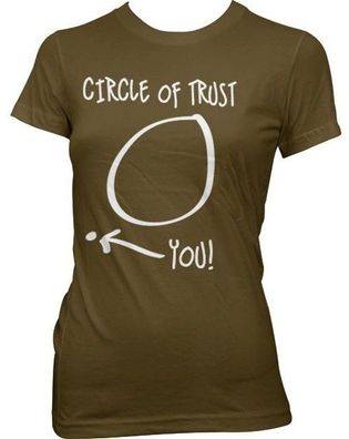 Hybris Circle Of Trust Girly Tee Damen T-Shirt Brown