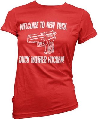 Hybris Welcome To New York Girly Tee Damen T-Shirt Red