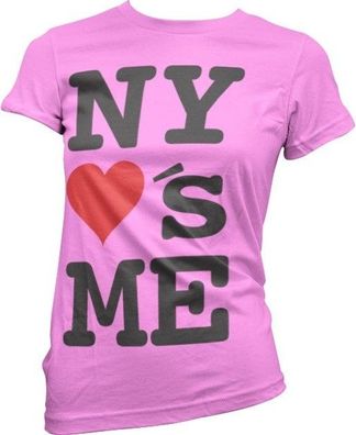 Hybris NY Loves Me! Girly Tee Damen T-Shirt Pink
