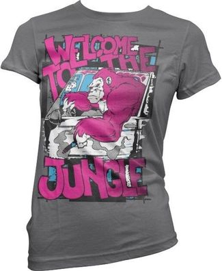 Hybris Welcome To The Jungle Girly T-Shirt Damen Dark-Grey
